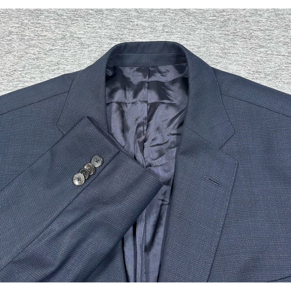Hugo Boss Blazer Mens 46S Blue Drago Lanificio In Biella Wool Two Button Jacket